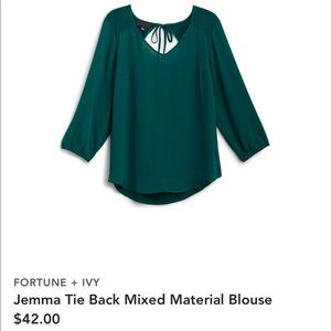 NWT Stitch Fix emerald green blouse, large